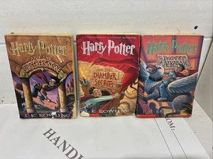 Harry Potter Paperback Book LOT Volumes 1 2 3 JK Rowling Scholastic - Imagen 1 de 3