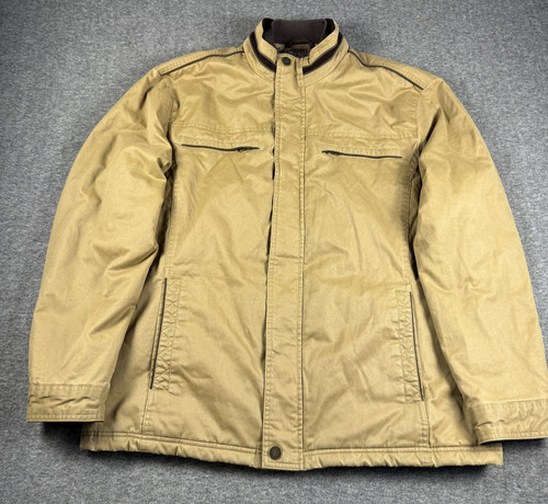 VETEMENTS Johnston & Murphy giacca anticata uomo XL marrone foderata tasche comoda usata in ottime condizioni