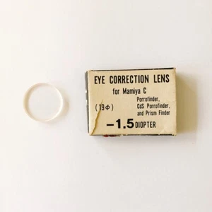 Lente de corrección ocular Mamiya -1,5 para visores de dioptrías Mamiya C 19Φ en caja - Imagen 1 de 9