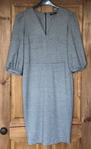 Black and white dogtooth stretchy dress, 14 F&F - Picture 1 of 12