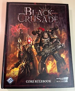 Warhammer 40k Black Crusade Core Rulebook RPG Hardcover Manual, FLAWS, READ - Foto 1 di 14