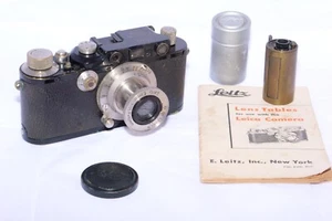 Leica III Black 35mm Rangefinder Camera. Nickel Elmar 5cm 3.5 Lens. CLA'D 2024. - Picture 1 of 19