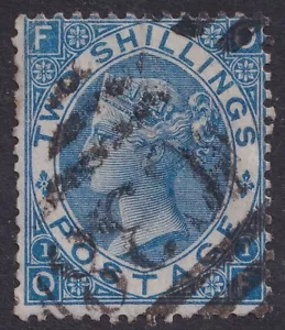 1867 GB Used Abroad CALLAO 'C38' 2/- Blue Pl 1 OF SG118/Z55 Fine Strike FU - Picture 1 of 1