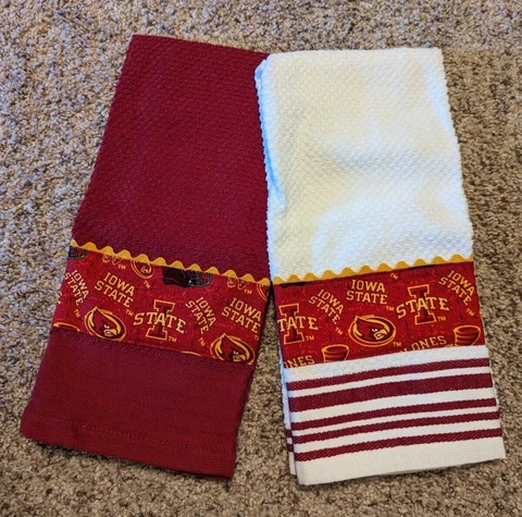 Iowa State Cyclones Football Bar Tailgating Kitchen towel set of 2 Cover
