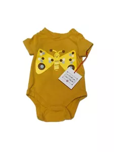 NWT Baby Butterfly Print Bodysuit Christian Robinson Yellow 6-9M - Picture 1 of 1