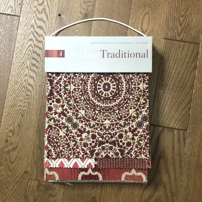 Duralee Traditional Whitmore Collection Fabric Sample Book Pomegranate-ChiliPepr - Image 1 of 4
