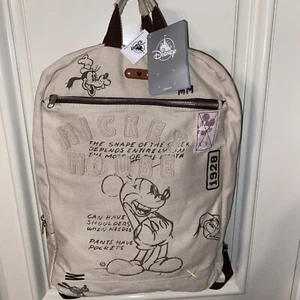 Disney Mickey Mouse 100th anniversary Backpack Drawing Style/ With Tags - Picture 1 of 13