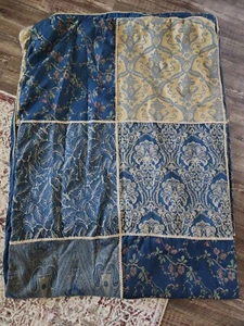 DOMESTICATIONS Home Fashions Machine Embroidered Blue Twin Duvet Bed Cover - Picture 1 of 11