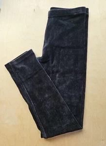 NWOT HANNA ANDERSSON BLACK CORDUROY VELOUR RIBBED LEGGINGS PANTS 140 10 - Picture 1 of 6