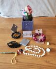 X8 Job Lot Mixed Costume Jewellery - Also Comes With Mesh Bags & Box
