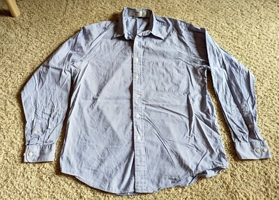 Camisa de vestir para hombre Valentino azul a rayas con botones talla 16 1/2 36 Foto 1 de 4
