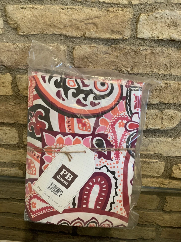 Juego de sábanas Pottery Barn vintage de cachemira tamaño doble rosa púrpura nuevo Foto 1 de 1