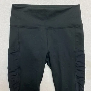 Fabletics Powerhold Crop Leggings Women's S Black Pockets Compression Pants - Picture 1 of 9
