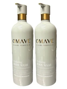 2 Pack ~ Omave Luxury Body Care Bergamot & Rosemary Hydrating Body Wash 32oz - Picture 1 of 2