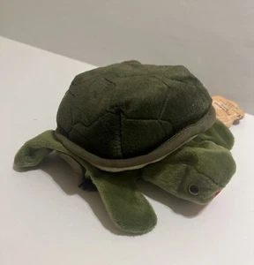 Folkmanis Green Baby Turtle Hand Puppet 9" Body Folktales Furry Folk Tortoise - Picture 1 of 7
