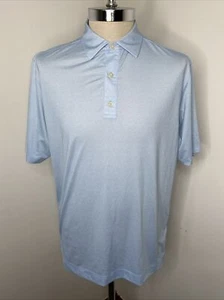 Foot Joy Golf Shirt Polo Medium Blue White Pattern Short Sleeve FJ Footjoy - Picture 1 of 7