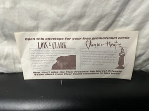 LOIS UND CLARK UND VAMPIR THEATER PROMO KARTEN VERSIEGELT IM UMSCHLAG 1994 - Bild 1 von 3