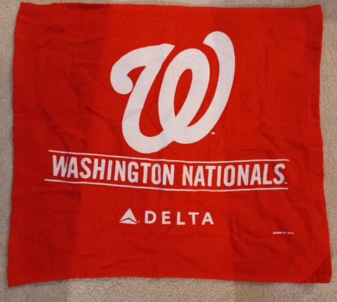 Washington Nationals Rally Towel, Delta, Playoff SGA, Brand New Cover