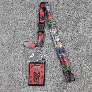Marvel Deadpool Zombies Lanyard ID Badge With Charm Breakaway All Over Print - Picture 1 of 5
