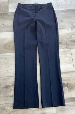 Pantalones urbanos de pierna recta Theory Max 2 mezcla de lana ligeros negros talla 4 Foto 1 de 4