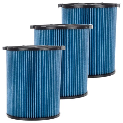 3 Pack 3-Layer Cartridge Filters #72952 for RIDGID VF5000 5-20 Gal Wet Dry Vacs - Image 1 of 4