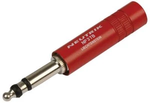 NP3TB-R Spina 1/4" 'B-Gauge' Rosso Bilanciato TRS Jack Pro BPO Patch - Foto 1 di 2