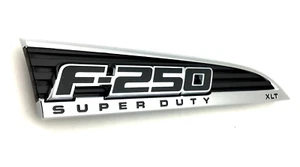 2011-2016 Ford F-250 Super Duty XLT Passenger Side front Fender Nameplate Emblem - Picture 1 of 9