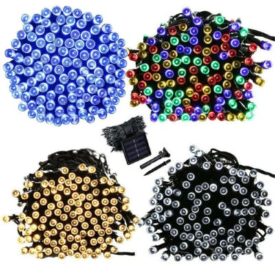 Solar Fairy String Lights 100/200/500 LED Outdoor Garden Xmas Party Tree Decor - Image 1 of 4