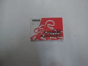 1993 Yamaha XJ600SE XJ600SEC Moto Propietarios Manual Escritura Manchas Fábrica - Imagen 1 de 12