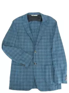 Maurizio Baldassari Brera Seidenwolle 1/4 gefüttert kariertes Licht Tweed Blazer 52/42 - Bild 1 von 8