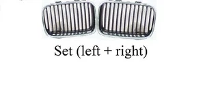 BMW 3 series E36 hood Grille Chrome / Black 1991 - 1995 PAIR ( Left + Right ) - Picture 1 of 3