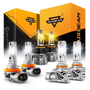 For Chevy Silverado 1500 2007-2015 AUXBEAM Canbus 9005 H11 5202 LED Headlights - Foto 1 di 19