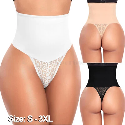 Miederslip Stark Formend Bauchweg Tanga Damen String Shaper Spitze Unterhose - Bild 1 von 4