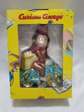 Curious George Monkey on Bike Mercury Glass Blown Ornament Midwest of Cannon