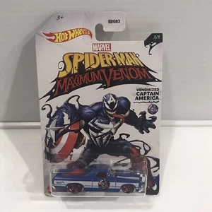 Hot Wheels '71 El Camino - Venomized Captain America Blue #3 Spider-Man - Picture 1 of 5