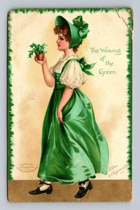 St. Patrick's Day Wearing of the Green Postcard 1908 Signed Clapsaddle - Picture 1 of 2