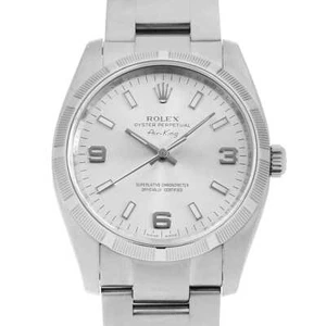 ROLEX Oyster Perpetual Air King 114210 Silver 369 white bar Z Number second ... - Picture 1 of 12