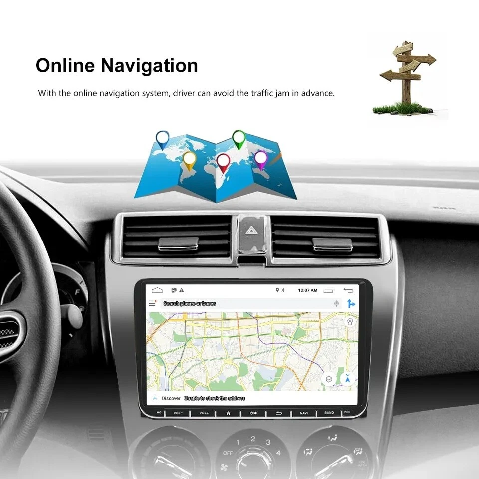 9-inch Car play Dash Bluetooth System GPS Navigation Volkswagen - Image 1 of 4