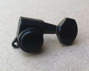 Korean Locking Guitar Tuner 6 Inline Tuning Machine BLACK for Strat Tele STYLE - Picture 1 of 6