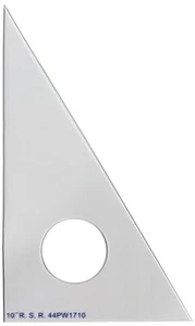 10-inch 30-60-90 Drafting Triangle, Clear Plastic - Picture 1 of 3