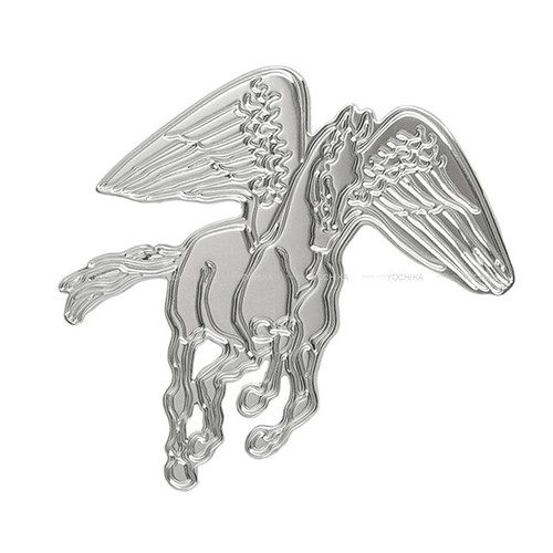 HERMÈS Anello sciarpa HERMES 90 pegase grave pegasus placcato palladio [NUOVO][autentico]
