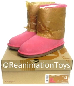 Ugg Koolaburra K Aubrei kurze schneefarbene rosa Stiefel Mädchen Größe 4 neu mit Box - Bild 1 von 7