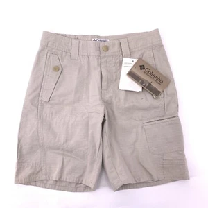 Columbia Chino Shorts Youth Size 10 YO Tan Flat Front Girls Outdoor Hiking NWT - Picture 1 of 10
