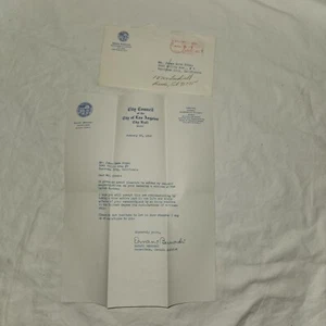 1969, carta firmada de Ernani Bernardi, músico de big band, concejal de Los Ángeles - Imagen 1 de 10