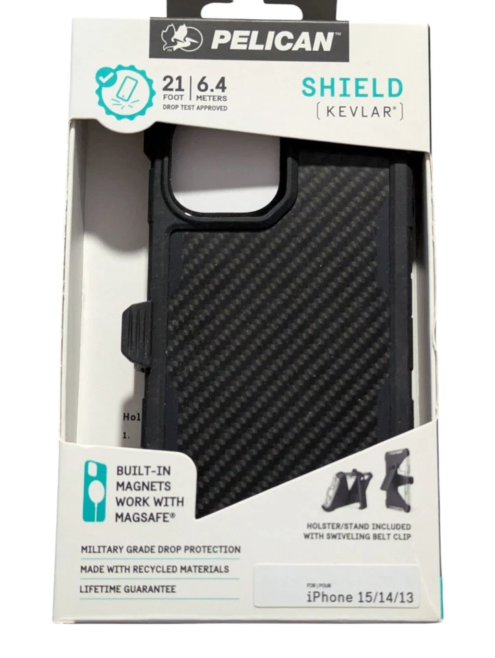 Pelican Shield with MagSafe Case and Holster for iPhone 6.1- iPhone 14/13