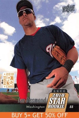 2010 Upper Deck #6 Ian Desmond Washington Nationals Baseball - Image 1 of 2