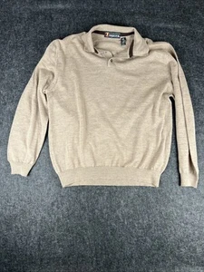 Men’s Divots Golf Polo Sweater 100% Merino Wool Made In Italy Size Large - Picture 1 of 7