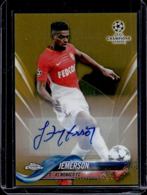 2017 Topps Chrome UEFA Jemerson Auto Gold Refractor #5/50 Monaco - Image 1 of 2