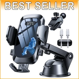 Navy Blue Adjustable Car Phone Mount - Shock-Absorbing & Thick Case Friendly - Picture 1 of 11