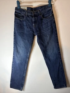 Mens Hollister The Hollister Slim Straight Jeans Blue Denim 31x32 Button Fly - Picture 1 of 15